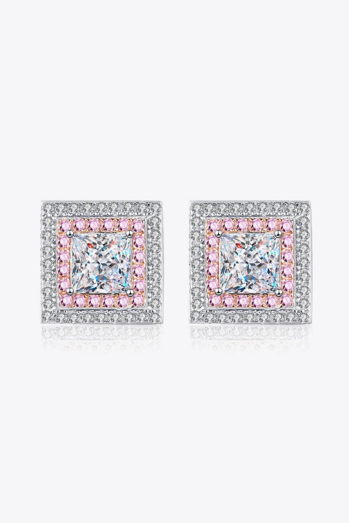 Hazel Blues® | Moissanite Square Stud Earrings - Hazel Blues®