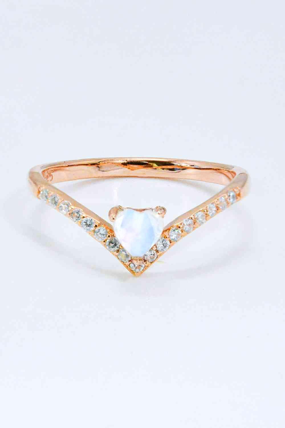 Hazel Blues® | Moonstone Heart-Shaped Ring - Hazel Blues®