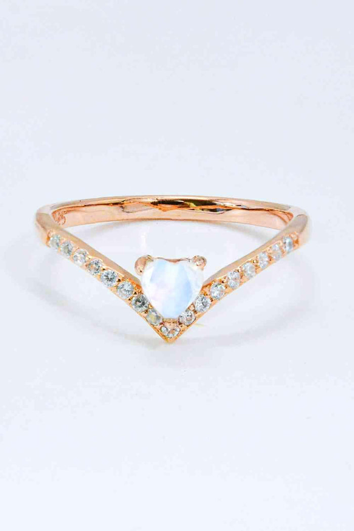 Hazel Blues® | Moonstone Heart-Shaped Ring - Hazel Blues®