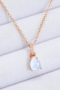 Hazel Blues® | Moonstone Teardrop Pendant Necklace - Hazel Blues®