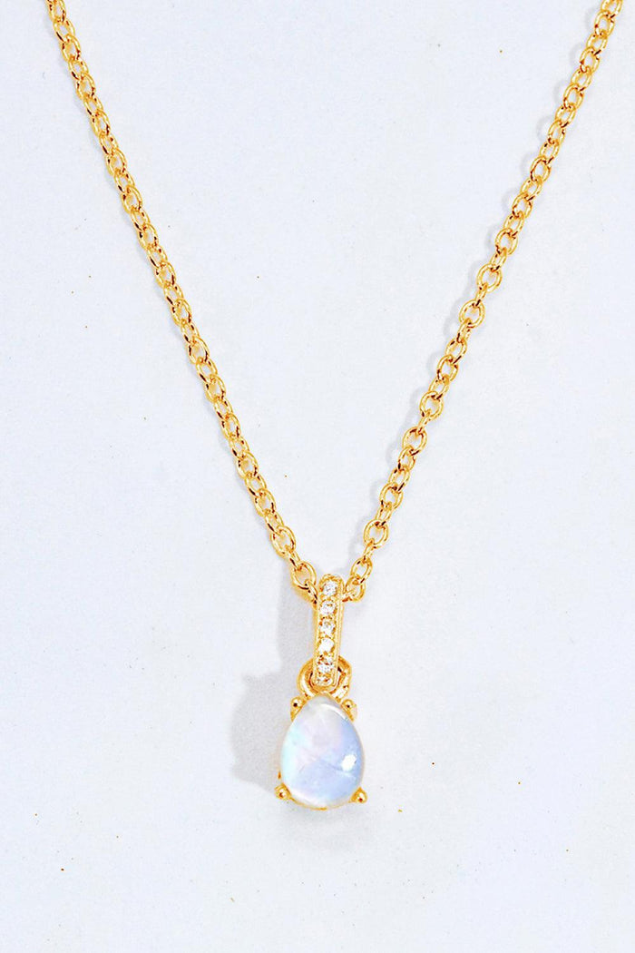 Hazel Blues® | Moonstone Teardrop Pendant Necklace - Hazel Blues®