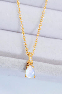 Hazel Blues® | Moonstone Teardrop Pendant Necklace - Hazel Blues®