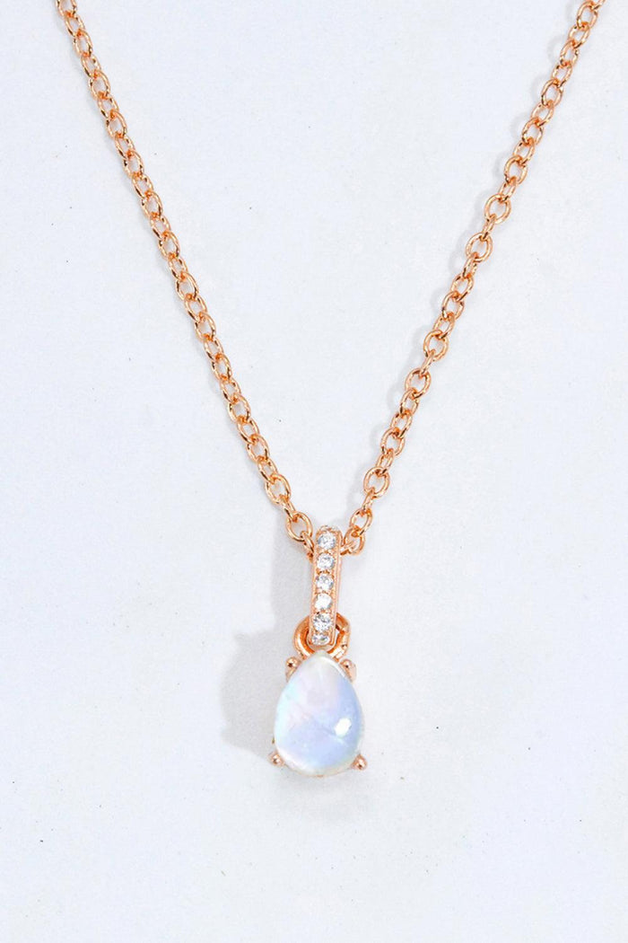 Hazel Blues® | Moonstone Teardrop Pendant Necklace - Hazel Blues®