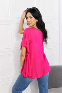 Hazel Blues® | More Than Words Flutter Sleeve Top - Hazel Blues®