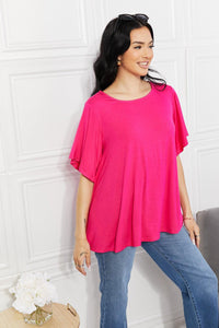 Hazel Blues® | More Than Words Flutter Sleeve Top - Hazel Blues®