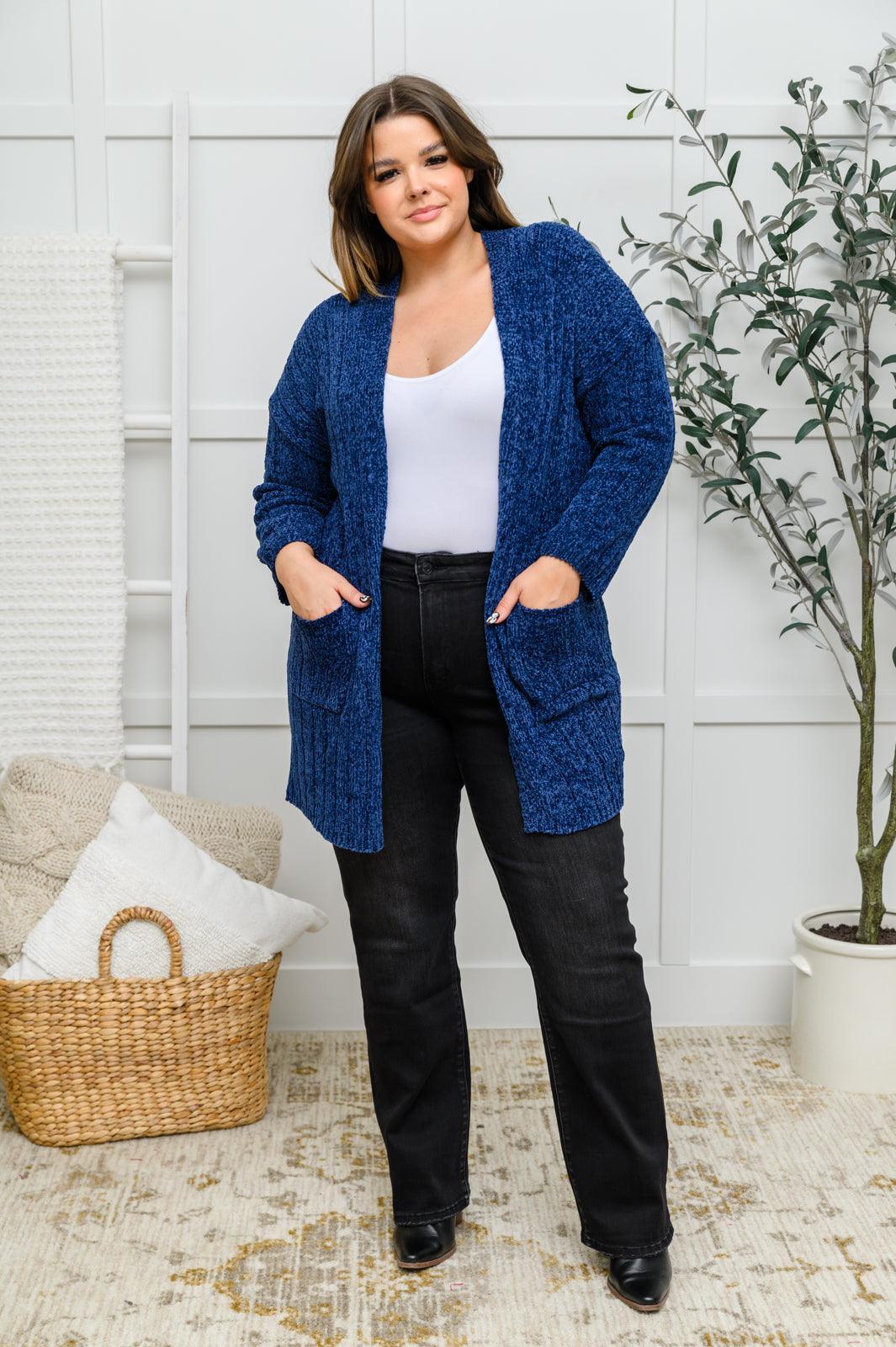 Hazel Blues® | Mountain Mornings Cardigan In Navy - Hazel Blues®