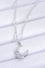 Hazel Blues® | Natural Moonstone Moon Pendant Necklace - Hazel Blues®