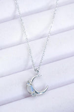 Hazel Blues® | Natural Moonstone Moon Pendant Necklace - Hazel Blues®