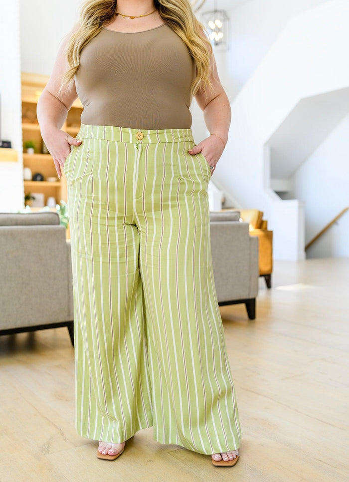 Hazel Blues® | Never Underrated Striped Wide Leg Trousers - Hazel Blues®