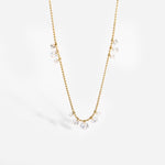 Hazel Blues® | New Colors - Stainless Steel 18K Gold Plated Zirconia Charm Necklace (With Box) - Hazel Blues®
