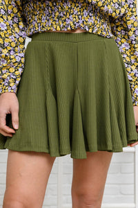 Hazel Blues® | November Romance Skort in Olive - Hazel Blues®