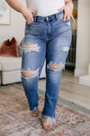 Hazel Blues® | O'Hara Destroyed Straight Jeans - Hazel Blues®
