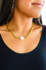 Hazel Blues® | Ocean's Gold Shell Pendant Necklace - Hazel Blues®