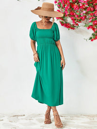 Hazel Blues® | Off-Shoulder Balloon Sleeve Midi Dress - Hazel Blues®