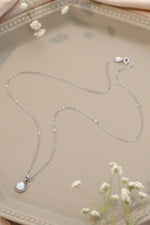 Hazel Blues® | Opal Round Pendant Chain Necklace - Hazel Blues®