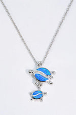 Hazel Blues® | Opal Turtle Pendant Necklace - Hazel Blues®