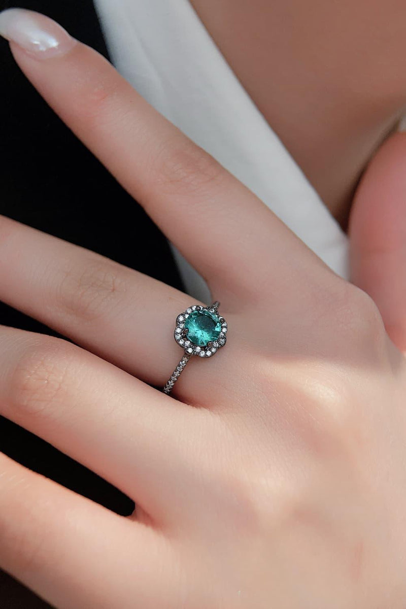 Hazel Blues® | Paraiba Tourmaline Flower Shape Ring - Hazel Blues®