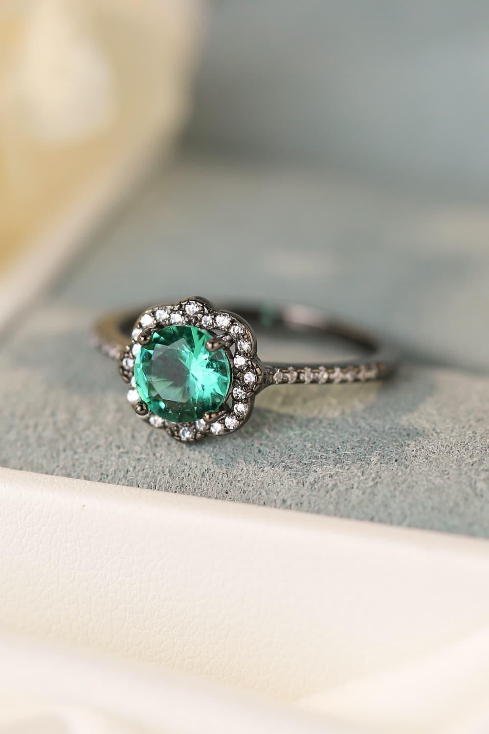 Hazel Blues® | Paraiba Tourmaline Flower Shape Ring - Hazel Blues®