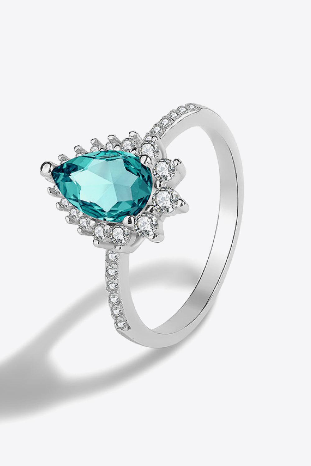 Hazel Blues® | Paraiba Tourmaline Pear Shape Ring - Hazel Blues®