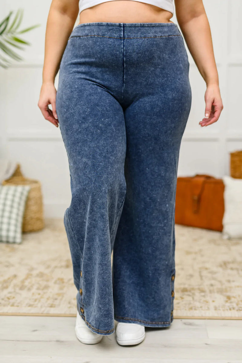 Hazel Blues® | Park City Button Flare Pants - Hazel Blues®