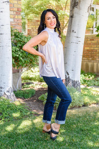 Hazel Blues® | Photo Opt Sleeveless Blouse - Hazel Blues®