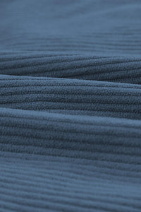 Hazel Blues® | Pocketed Button Ribbed Textured Shacket - Hazel Blues®