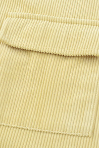 Hazel Blues® | Pocketed Button Ribbed Textured Shacket - Hazel Blues®