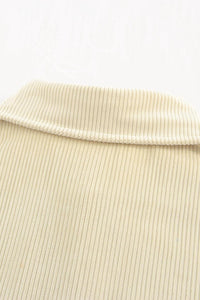 Hazel Blues® | Pocketed Button Ribbed Textured Shacket - Hazel Blues®