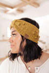 Hazel Blues® | Pom Knit Head Wrap in Mustard - Hazel Blues®