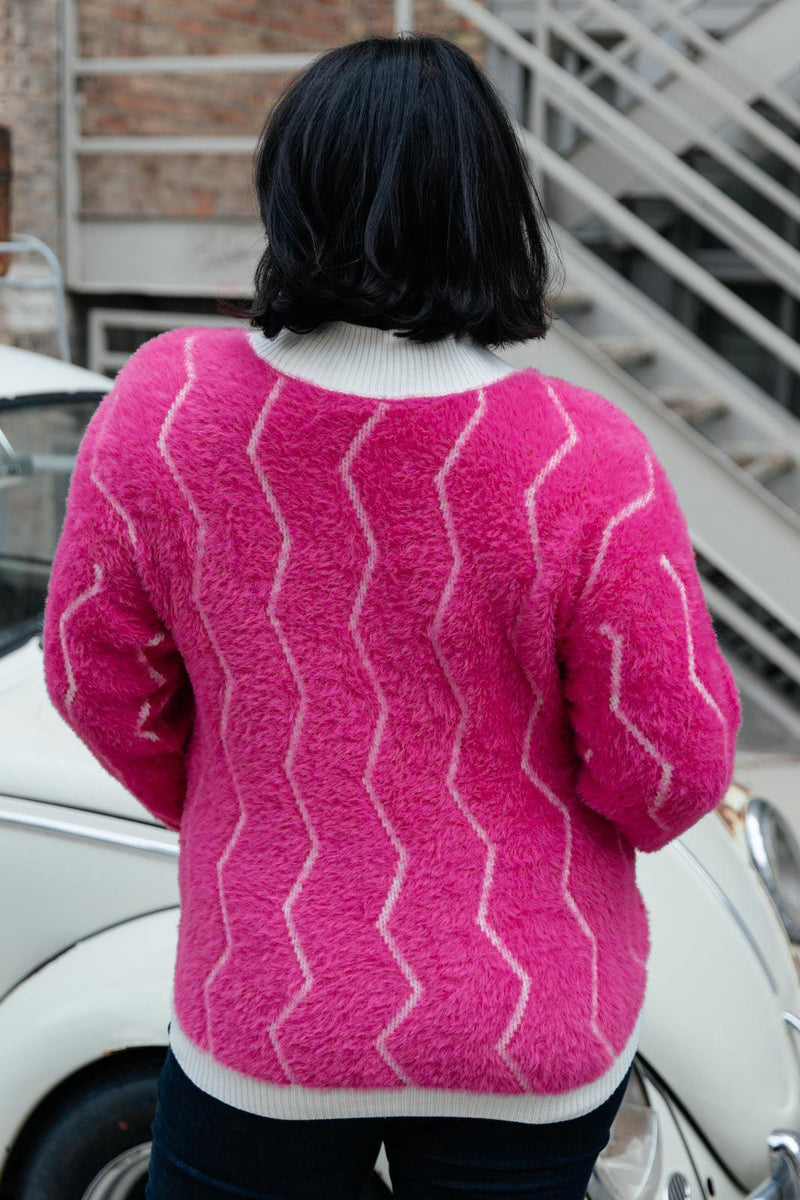 Hazel Blues® | Pop Culture Zig Zag Sweater - Hazel Blues®