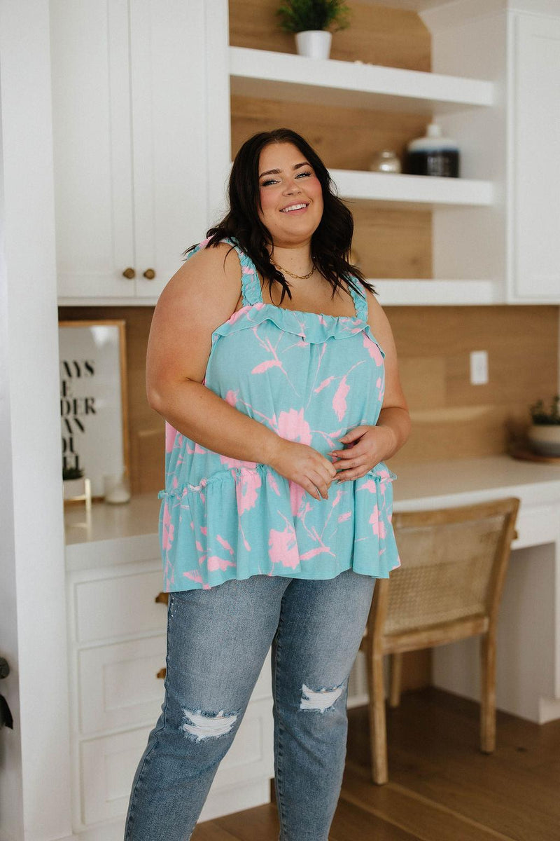 Hazel Blues® | Pretty Appealing Ruffle Detail Tank - Hazel Blues®