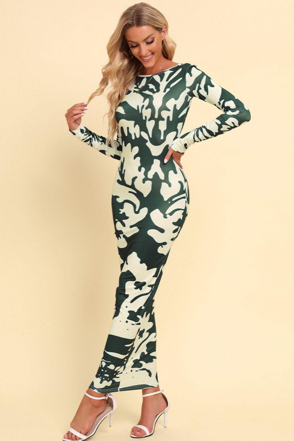 backless long sleeve maxi dress ASOS Design - Backless Long Sleeve Maxi Dress - Women - Viscose/Elastane - 10 US