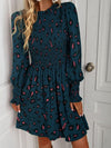 Hazel Blues® | Printed Puff Sleeve Smocked Dress - Hazel Blues®