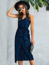Hazel Blues® | Printed Tie-Waist Spaghetti Strap Dress - Hazel Blues®