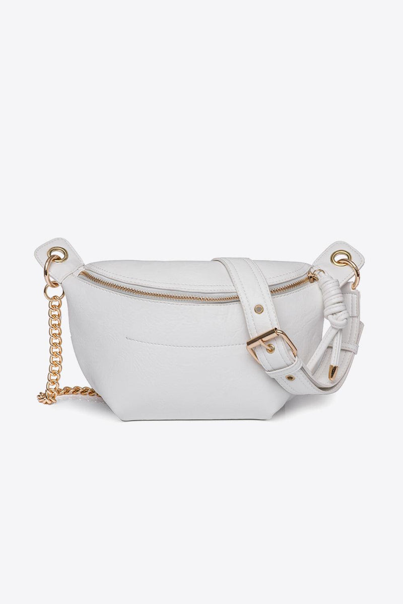 Hazel Blues® | PU Leather Chain Strap Crossbody Bag - Hazel Blues®