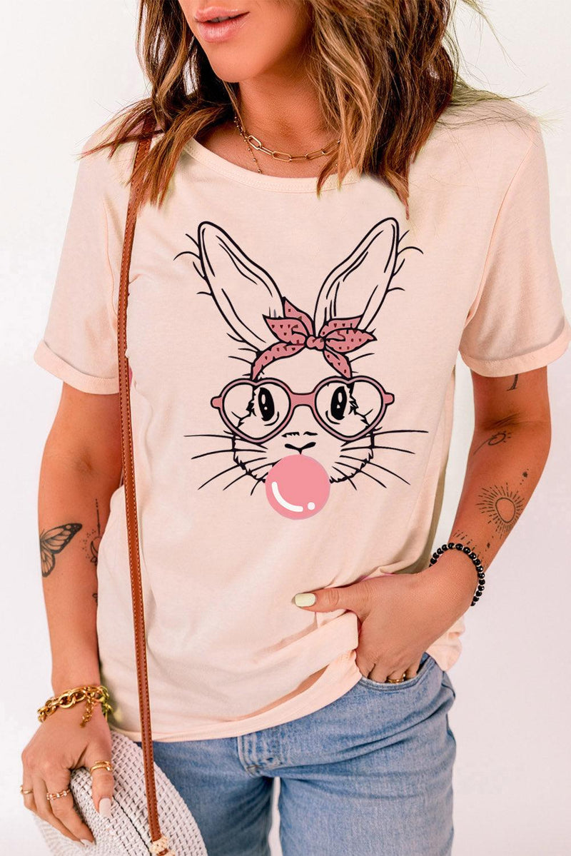 Hazel Blues® | Rabbit Graphic Easter Tee Shirt - Hazel Blues®