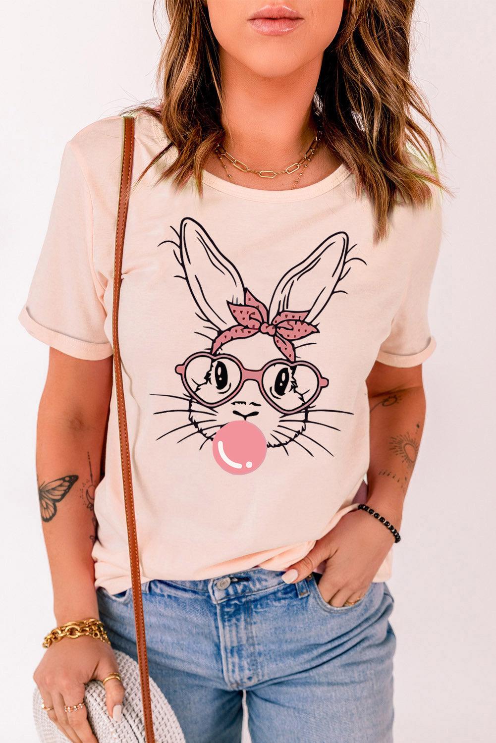 Hazel Blues® | Rabbit Graphic Easter Tee Shirt - Hazel Blues®