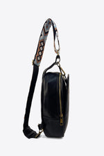 Hazel Blues® | Random Pattern Adjustable Strap PU Leather Sling Bag - Hazel Blues®