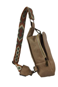 Hazel Blues® | Random Pattern Adjustable Strap PU Leather Sling Bag - Hazel Blues®