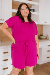 Hazel Blues® | Real Cozy Romper in Magenta - Hazel Blues®