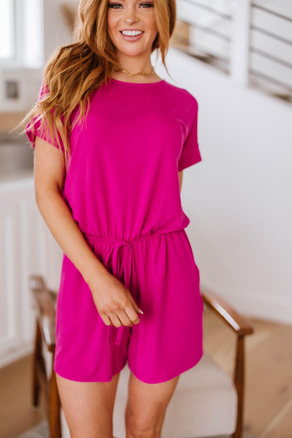 Hazel Blues® | Real Cozy Romper in Magenta - Hazel Blues®