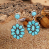 Hazel Blues® | Retro Turquoise Geometric Dangle Earrings - Hazel Blues®