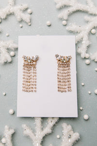 Hazel Blues® | Rhinestone Fringe Earrings - Hazel Blues®