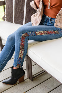 Hazel Blues® | Rio Western Print Relaxed Jeans - Hazel Blues®