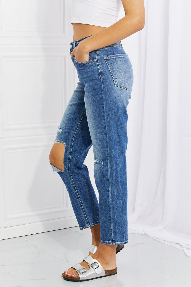 Hazel Blues® | RISEN Emily High Rise Relaxed Jeans - Hazel Blues®