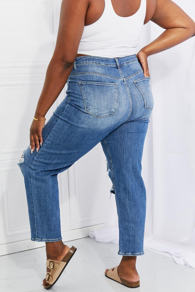 Hazel Blues® | RISEN Emily High Rise Relaxed Jeans - Hazel Blues®