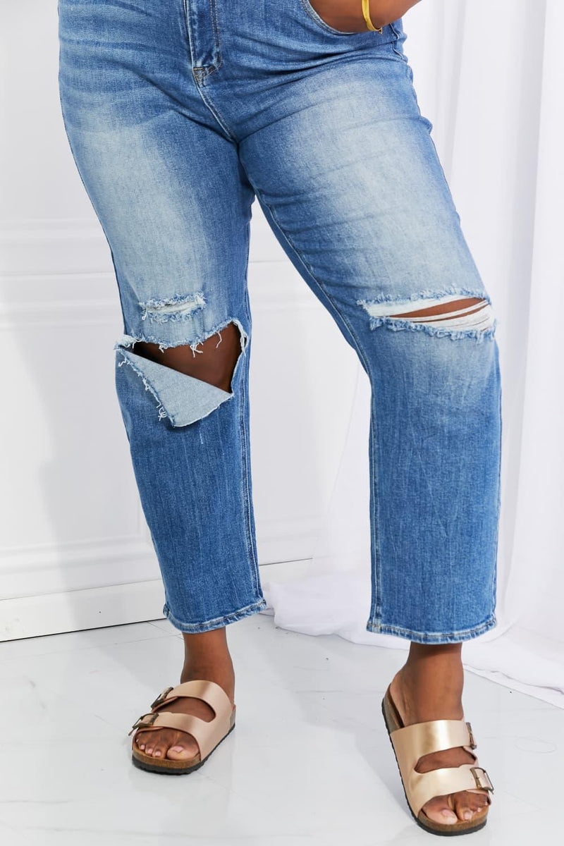 Hazel Blues® | RISEN Emily High Rise Relaxed Jeans - Hazel Blues®