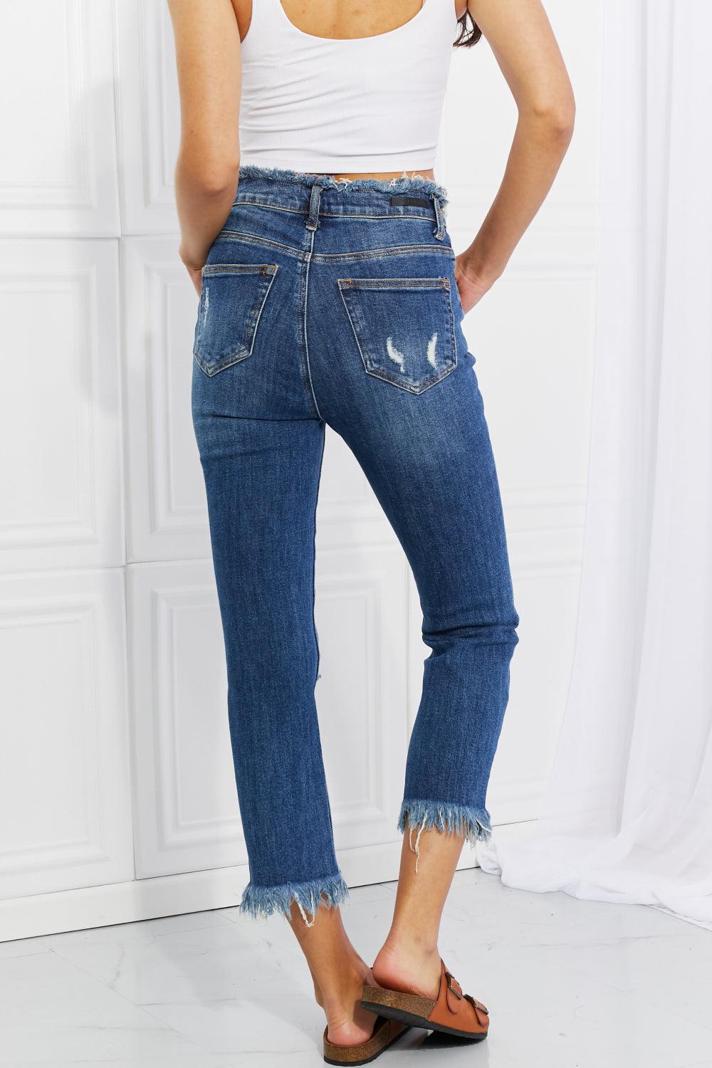 Hazel Blues® | RISEN Undone Chic Straight Leg Jeans - Hazel Blues®