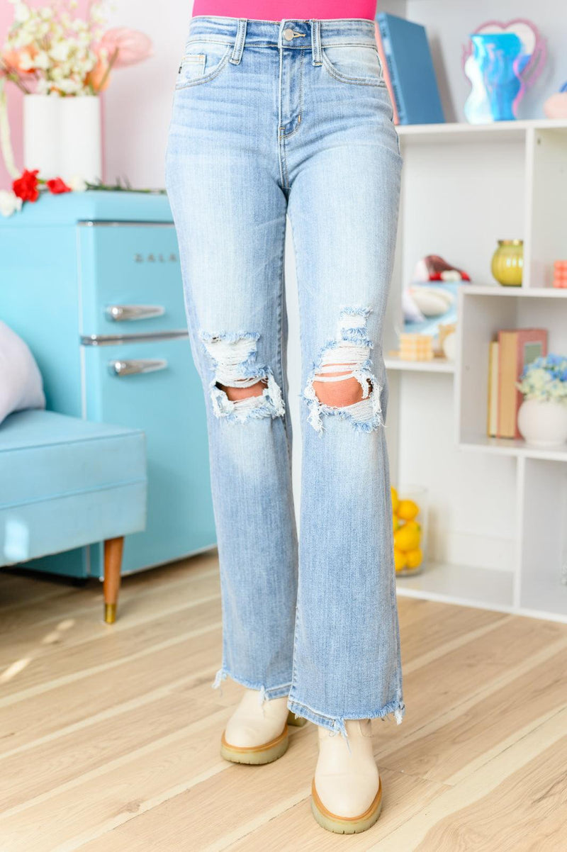 Hazel Blues® | Rose Hi Rise Straight Cut Jeans - Hazel Blues®