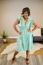 Hazel Blues® | Ruffle Me Up Midi Dress - Hazel Blues®